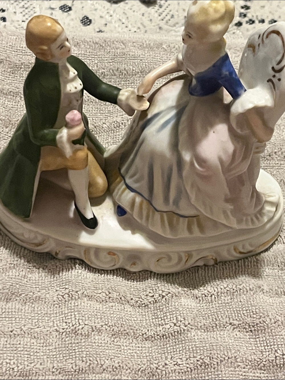 Vintage The Proposal “Paulux” made in Occupied Japan  Porcelain Figurine EUC